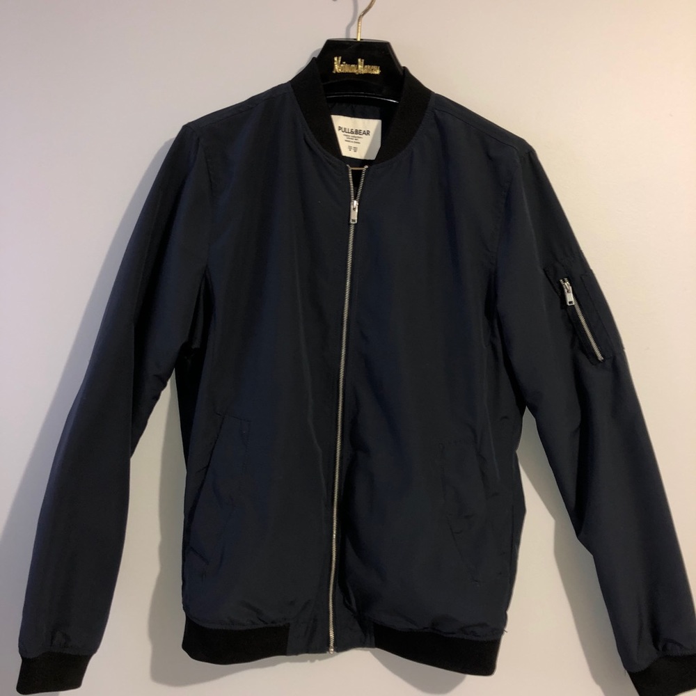 Pull & Bear Lightweight Navy Bomber - image 2
